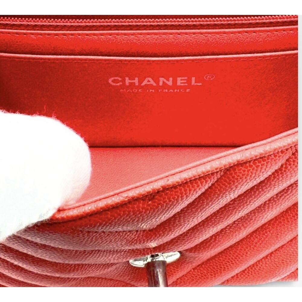 Rectangular Flap Mini Caviar Chevron Leather Shou… - image 15